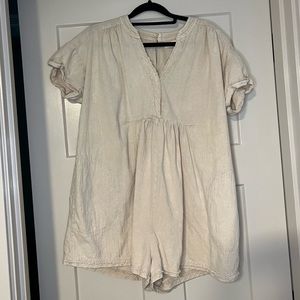 Romper - Babydoll Style Flowy Boho Neutral